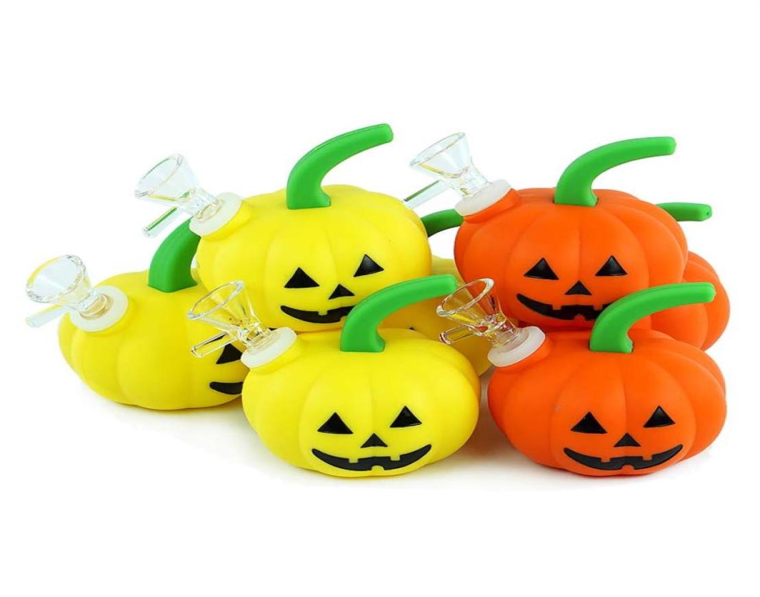 21quot Halloween Yellow Orange Pumpkin water pipe Silicone bong dab rig with glass bowl portable hookah9415030
21quot Halloween Yellow Orange Pumpkin water pipe Silicone bong dab rig with glass bowl portable hookah9415030