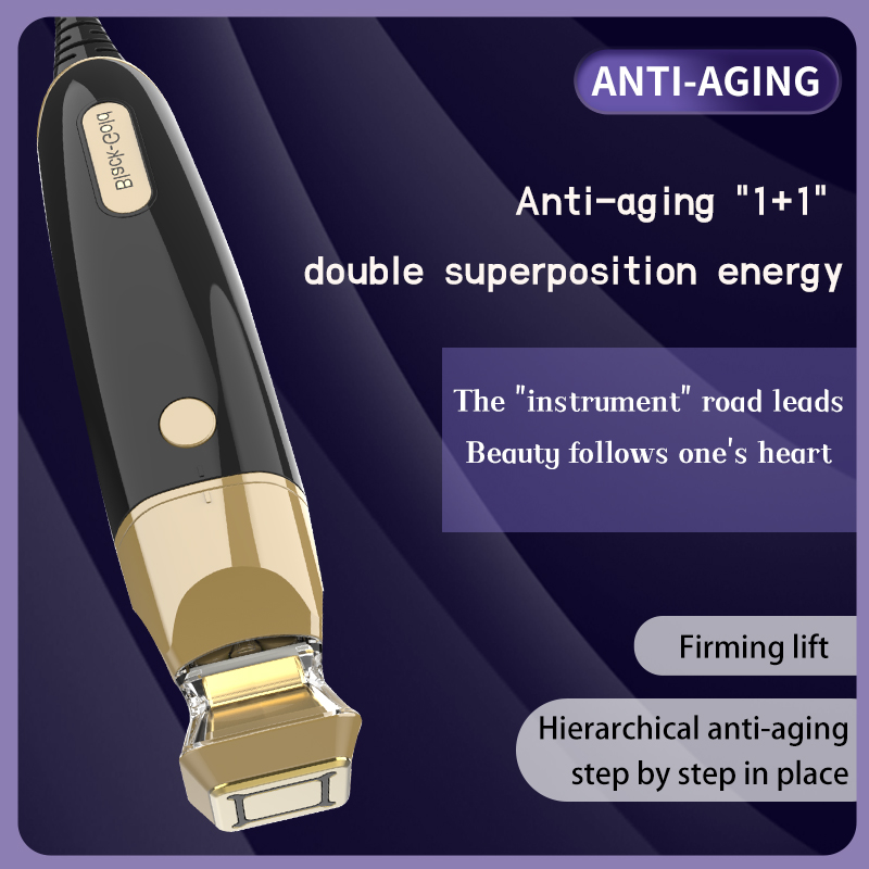 Black Gold mini hifu rf Thermagic Eye Bag Removal vibrating microcurrency anti aging Face Lifting portable skin treatment machine for home beauty sale