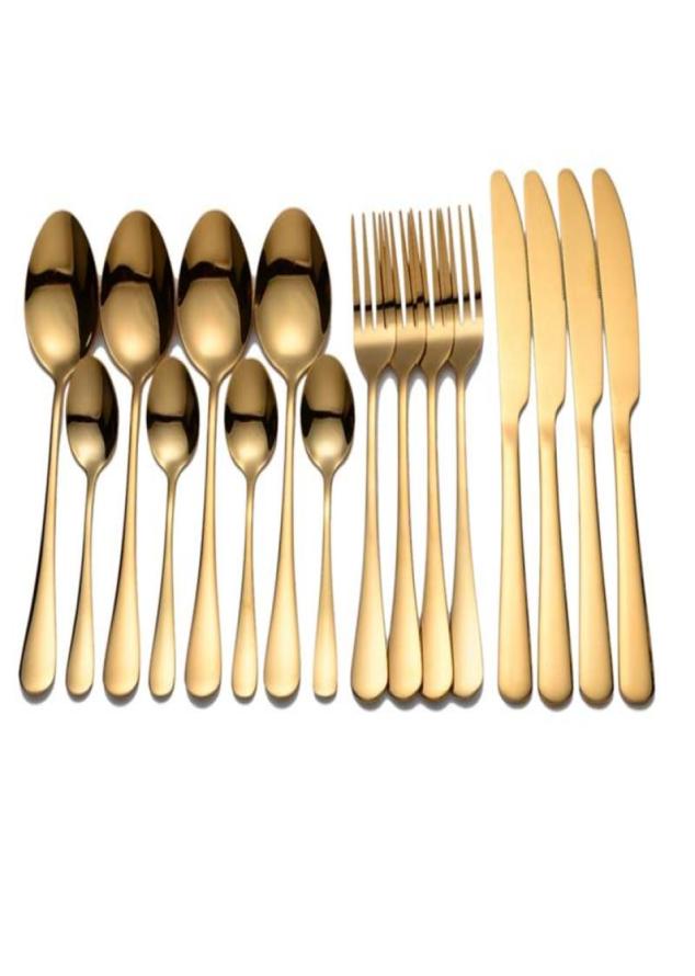 Tablewellware Golden Cutlery Fork Spoon Knife Set Tableware Stainless Steel Dinnerware 2109283913618, Multi
Tablewellware Golden Cutlery Fork Spoon Knife Set Tableware Stainless Steel Dinnerware 2109283913618, Multi