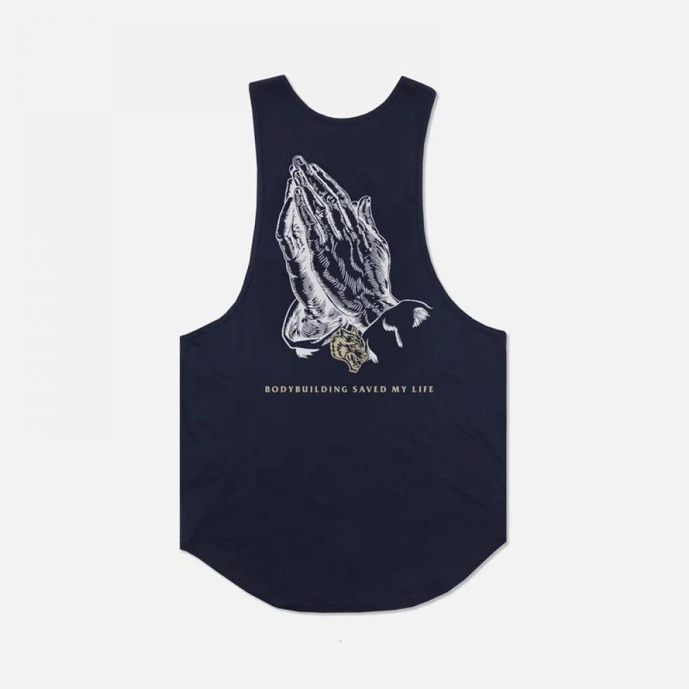 Mens Tank Tops Mens Fitness Tank Top Summer Bodybuilding Vest Cotton Sleeveless Muscle Breathable Male TankTop Gyms Clothing Men Tank Tops