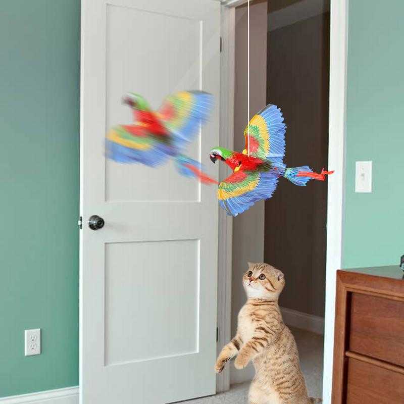 Chasing Joy: Realistic Electronic Eagles/Parrrots Kitty Toy with Motion Sensor