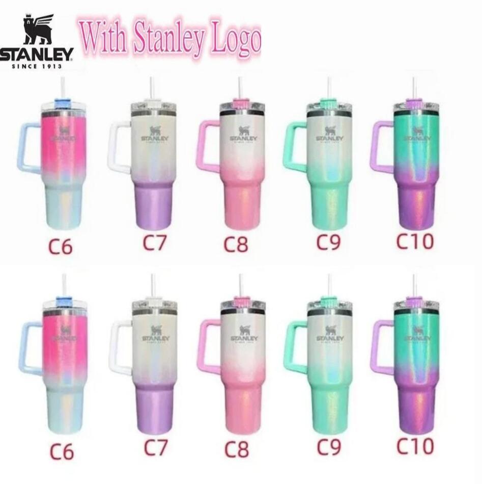 New Stanley Quencher 40oz Tumblers Cups Gradient Colors with Logo handle lid and straw powder coating Car Mugs Vacuum insulated drinking Water Bottles 0414, Multi-color
New Stanley Quencher 40oz Tumblers Cups Gradient Colors with Logo handle lid and straw powder coating Car Mugs Vacuum insulated drinking Water Bottles 0414, Multi-color