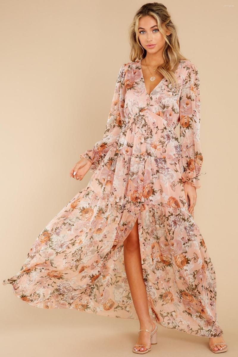 Casual Dresses Sexy Long Dress Floral Print Deep V Neck Ruffles Spring Autumn Bohemian Beach Chiffon Ladies Cardigan Maxi Women Clothes, Fqok003
Casual Dresses Sexy Long Dress Floral Print Deep V Neck Ruffles Spring Autumn Bohemian Beach Chiffon Ladies Cardigan Maxi Women Clothes, Fqok003