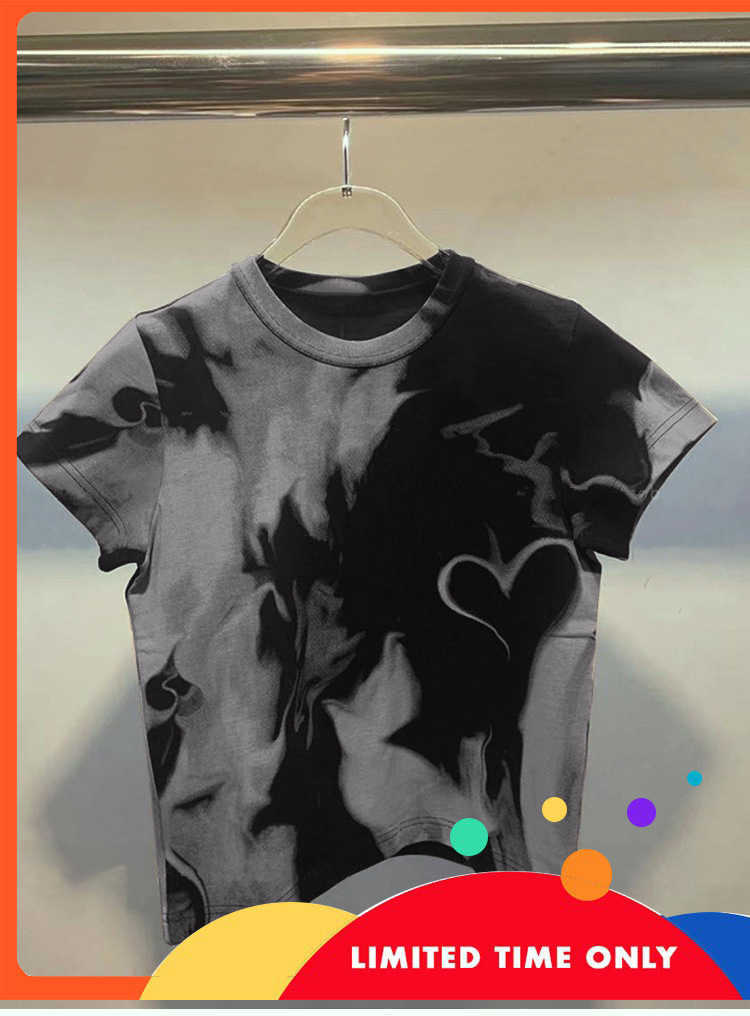 AW Wang' Short Print Short Sleeve T-shirt Women' Summer New Tie Dyed INS Cotton Top Small Fashion Brand, Black
AW Wang' Short Print Short Sleeve T-shirt Women' Summer New Tie Dyed INS Cotton Top Small Fashion Brand, Black