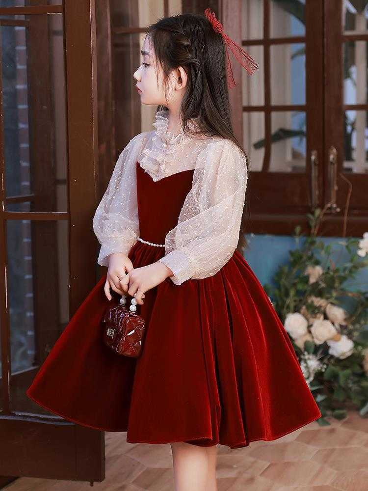 Girl's Dresses Elegant Birthday Sequin Evening Dress Youth Girl Party Frog Wedding Children Vestido G220523