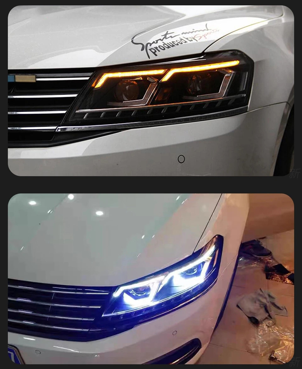 Car Styling for VW Passat B7 Headlights 20 11-20 16 LED Headlight DRL Hid Head Lamp Bi Xenon Projector Lens
