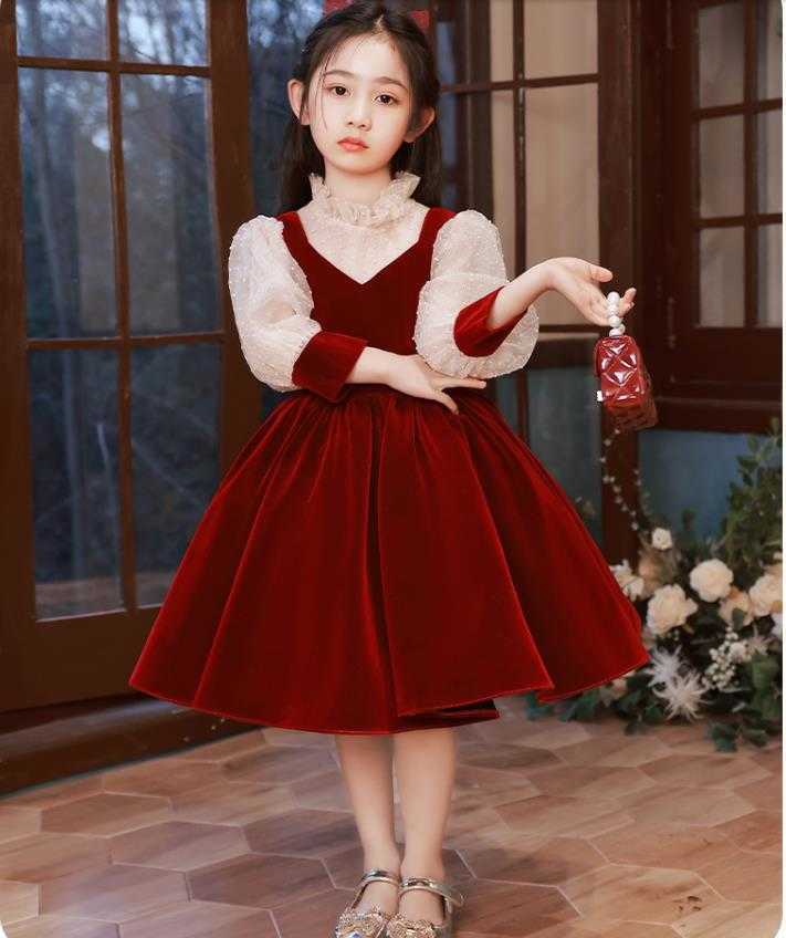 Girl's Dresses Elegant Birthday Sequin Evening Dress Youth Girl Party Frog Wedding Children Vestido G220523