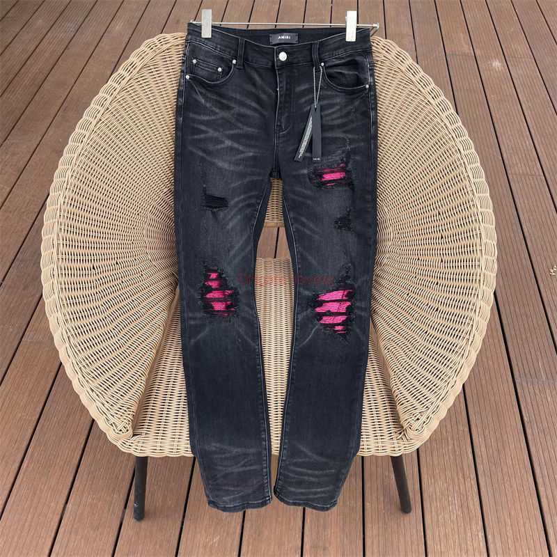 Designer Clothing Amires Jeans Denim Pants Amies 2023 High Street Fashion Brand New Red Contrast Patch Torn Jeans Mens Elastic Slim Pants Distressed Ripped Skinny Mo, Black
Designer Clothing Amires Jeans Denim Pants Amies 2023 High Street Fashion Brand New Red Contrast Patch Torn Jeans Mens Elastic Slim Pants Distressed Ripped Skinny Mo, Black