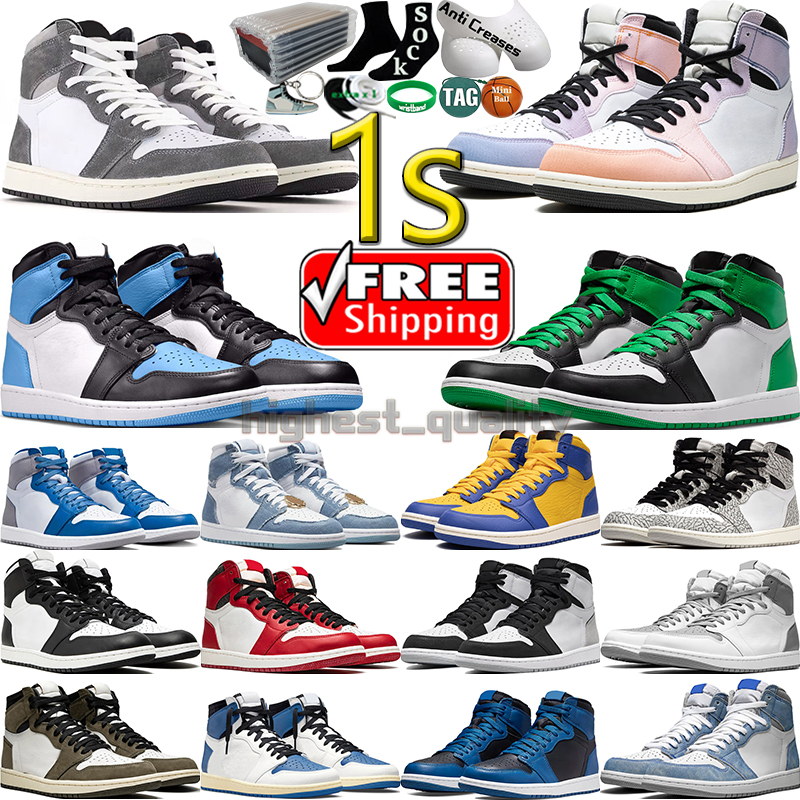 High 1 1s Men Basketball Shoes for Women Chicago Lost and Found Denim Skyline Mocha Lucky Green University Blue Ture Black White Mens Womens Trainers Sports Sneakers, Color-2
High 1 1s Men Basketball Shoes for Women Chicago Lost and Found Denim Skyline Mocha Lucky Green University Blue Ture Black White Mens Womens Trainers Sports Sneakers, Color-2