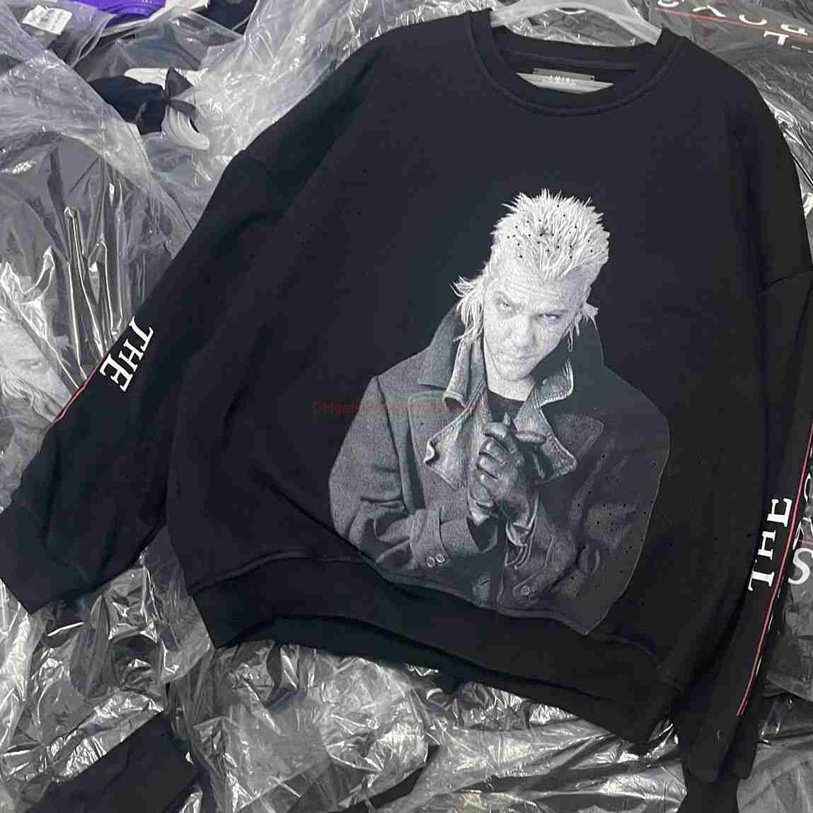 Designer Clothing Mens Sweatshirts Amires Am Hoodies Student Party Autonomous Amies Portrait Damaged Sweater Black Lost Boy High Street Round Neck Thickened, Shipping fee
Designer Clothing Mens Sweatshirts Amires Am Hoodies Student Party Autonomous Amies Portrait Damaged Sweater Black Lost Boy High Street Round Neck Thickened, Shipping fee