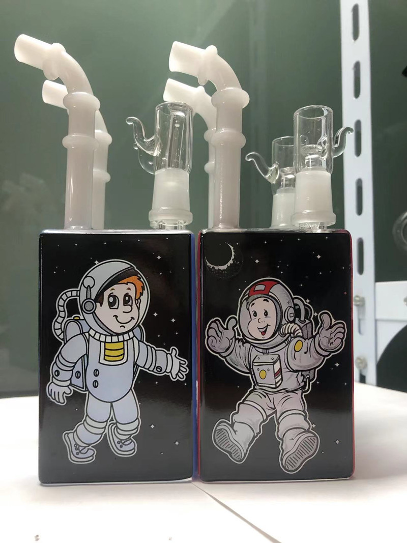 7.8inchs Beaker base Bongs Water Pipes Hookahs Shisha Smoking Glass Pipe Oil Rigs Chicha Dab With 14mm Joint