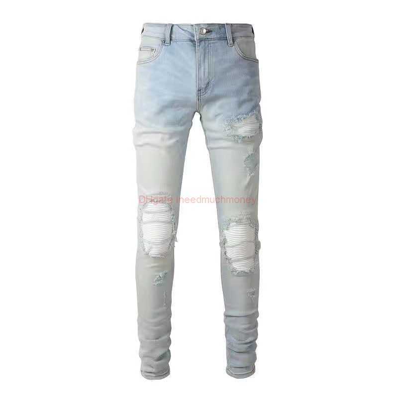 Designer Clothing Amires Jeans Denim Pants Amies 6624 High Street Men Ripped Jeans Light Colored Distressed White Patch Slim Fitting Small Leg Jeans for Men Distress, Light blue
Designer Clothing Amires Jeans Denim Pants Amies 6624 High Street Men Ripped Jeans Light Colored Distressed White Patch Slim Fitting Small Leg Jeans for Men Distress, Light blue