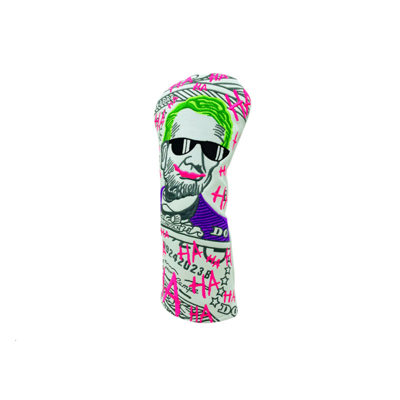 Other Golf Products Clown president Golf Club #1 #3 #5 Wood Headcovers Driver Fairway Woods Cover PU Leather High quality Putter Head Covers 230523