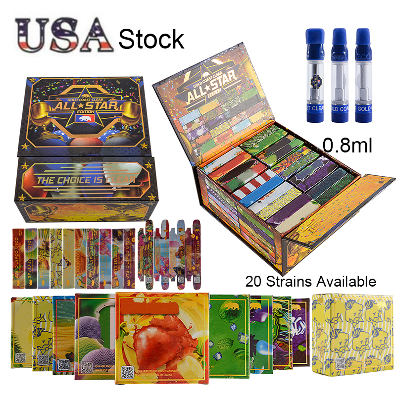 USA Stock GCC All Star Atomizers Gold Coast Clear Smokers Club Empty Vape Cartridges 10 Strains Packaging 0.8ml 1ml Cartridges Glass Tank Thick Oil E Cigs 510 Thread
USA Stock GCC All Star Atomizers Gold Coast Clear Smokers Club Empty Vape Cartridges 10 Strains Packaging 0.8ml 1ml Cartridges Glass Tank Thick Oil E Cigs 510 Thread