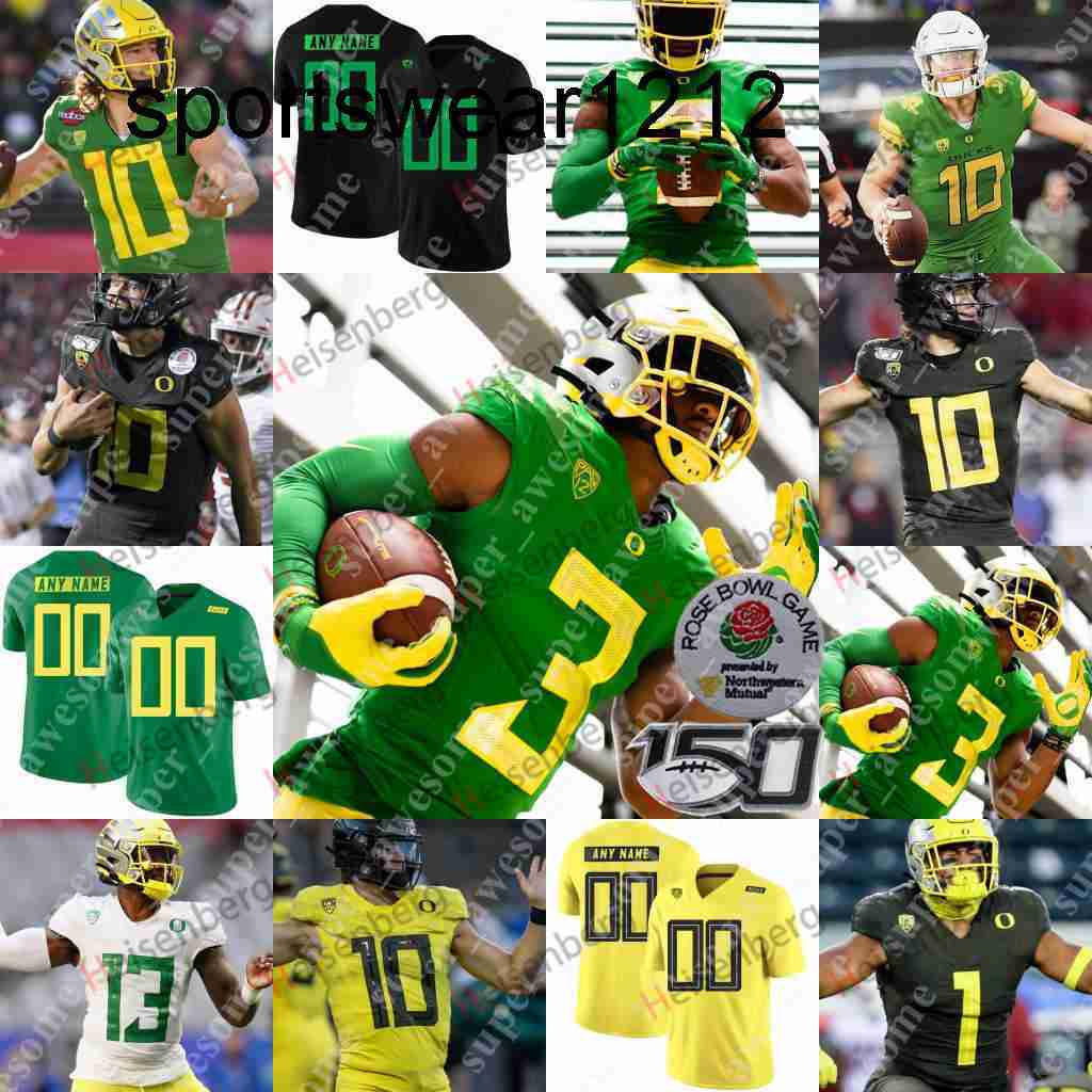 Oregon Ducks Football Jersey Justin Herbert Bo Nix Spencer Webb Noah Whittington Bucky Irving Troy Franklin Terrance Ferguson Justin Flowe Noah Sewell Ty Thompson, Green ii