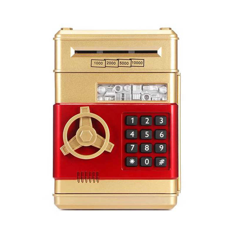 Decorative Objects Figurines Electronic Piggy Bank Safe Box Money Boxes For Children Digital Coins Cash Saving Safe Deposit Mini ATM Machine Kid Xmas 