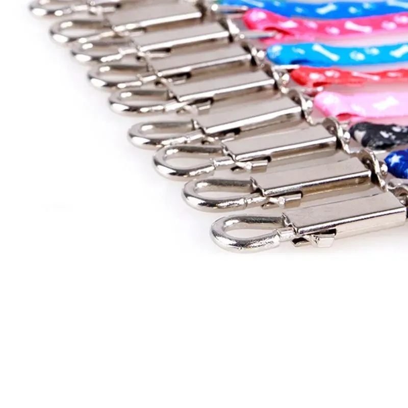 Dog Harness Leashes Nylon Printed Adjustable Pet Collar Puppy Cat Animals Accessories Necklace Rope