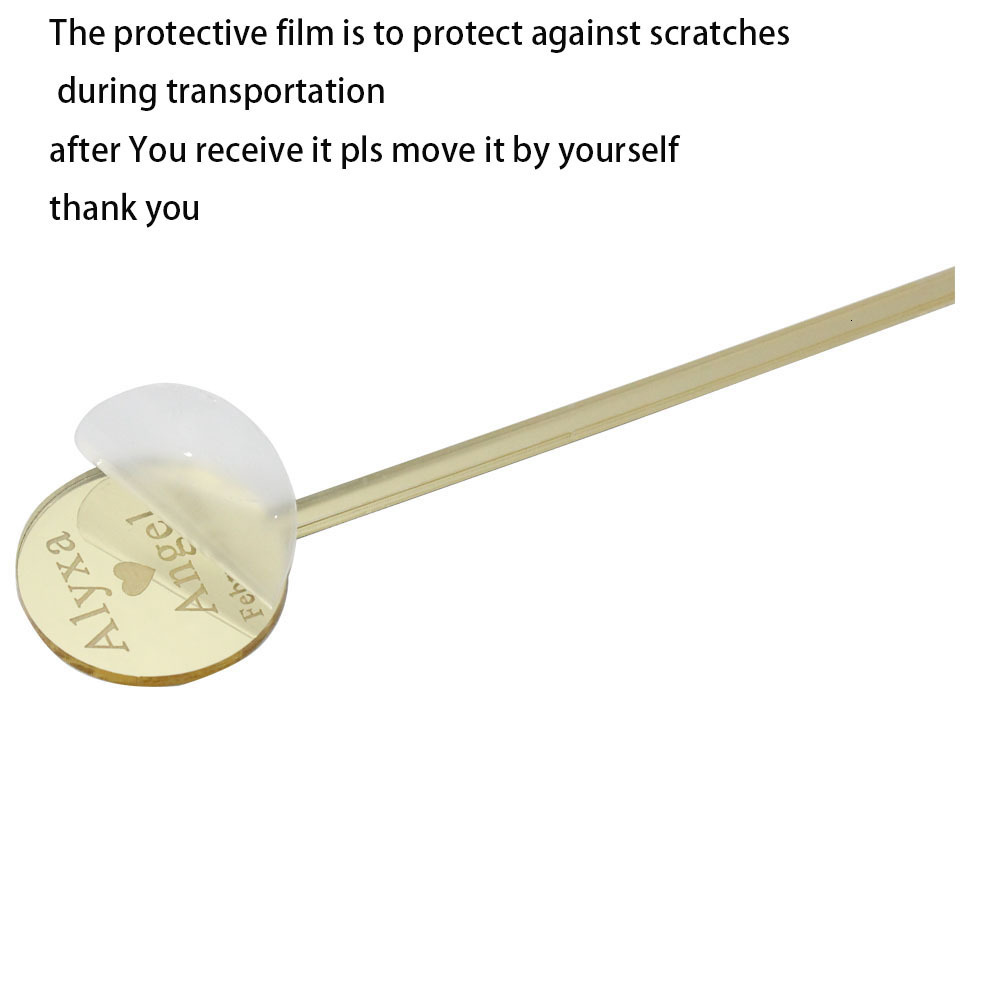 Other Event Party Supplies 100PCS Personalized Engraved Stir Sticks Etched Drink Stirrers Bar Swizzle Acrylic Table Tag Baby Shower Decor 230522