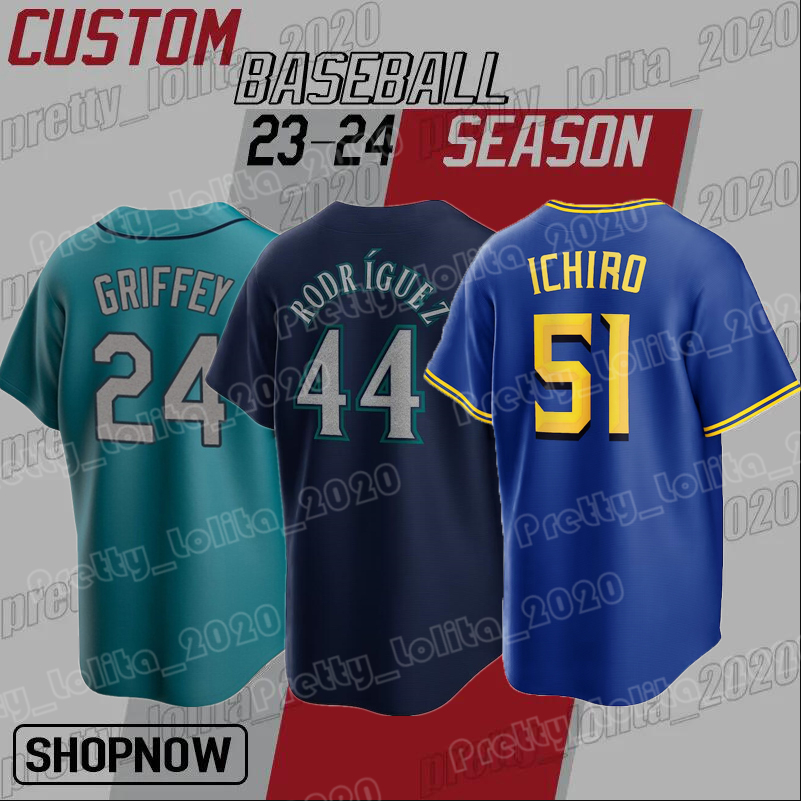 24 Ken Griffey 44 Jr Julio Rodriguez Mariners Baseball 51 Ichiro Suzuki 10 Jarred Kelenic Eugenio Suarez Paul Sewald 8 AJ Pollock 3 J.P. Crawford Seattle Custom Jersey, Custom new cool base(shuishou)
24 Ken Griffey 44 Jr Julio Rodriguez Mariners Baseball 51 Ichiro Suzuki 10 Jarred Kelenic Eugenio Suarez Paul Sewald 8 AJ Pollock 3 J.P. Crawford Seattle Custom Jersey, Custom new cool base(shuishou)