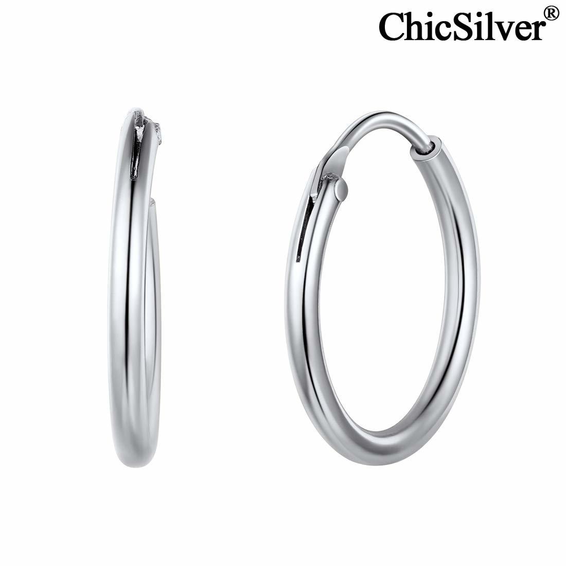 Huggie ChicSilver 925 Sterling Silver Small Hoop Earrings Circle Endless Big Huggie Round Earring Hoops Fashion Jewelry for Women
Huggie ChicSilver 925 Sterling Silver Small Hoop Earrings Circle Endless Big Huggie Round Earring Hoops Fashion Jewelry for Women