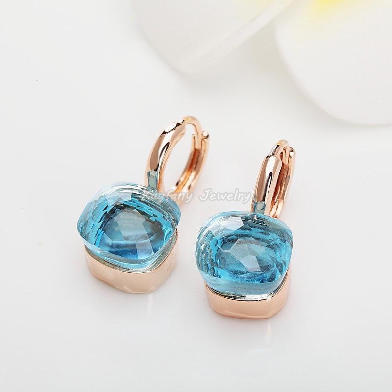 Knot Pomellato 23 Colors Faceted Crystal Candy Square Earrings 3 Gold Color Inlay Zircon Candy Earrings Fashion Women Jewelry
Knot Pomellato 23 Colors Faceted Crystal Candy Square Earrings 3 Gold Color Inlay Zircon Candy Earrings Fashion Women Jewelry
