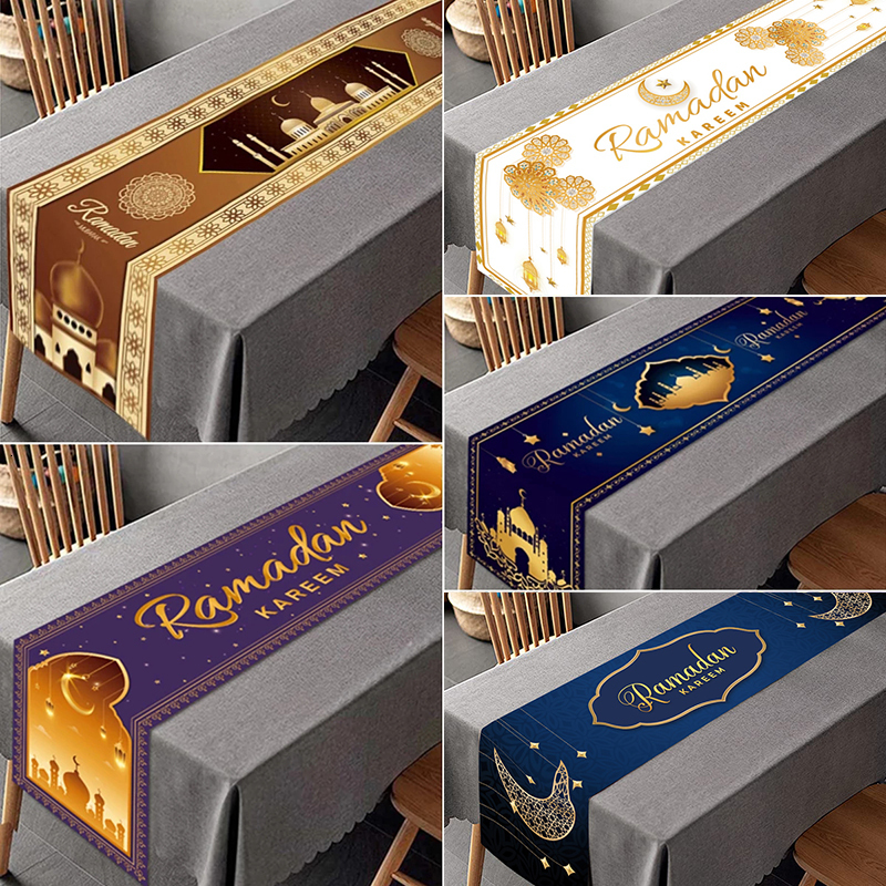 Other Event Party Supplies Ramadan Decoration Table Runner EID Mubarak Decor For Home Tablecloth Kareem Islamic Muslim Eid Al Adha Gifts 230522