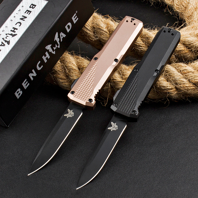 Benchmade 4600 Auto Tactical Knife S30v Black Titanium Coating Drop Point Blade CNC 6061-T6 Handle EDC Pocket Knives with Retail Box
Benchmade 4600 Auto Tactical Knife S30v Black Titanium Coating Drop Point Blade CNC 6061-T6 Handle EDC Pocket Knives with Retail Box