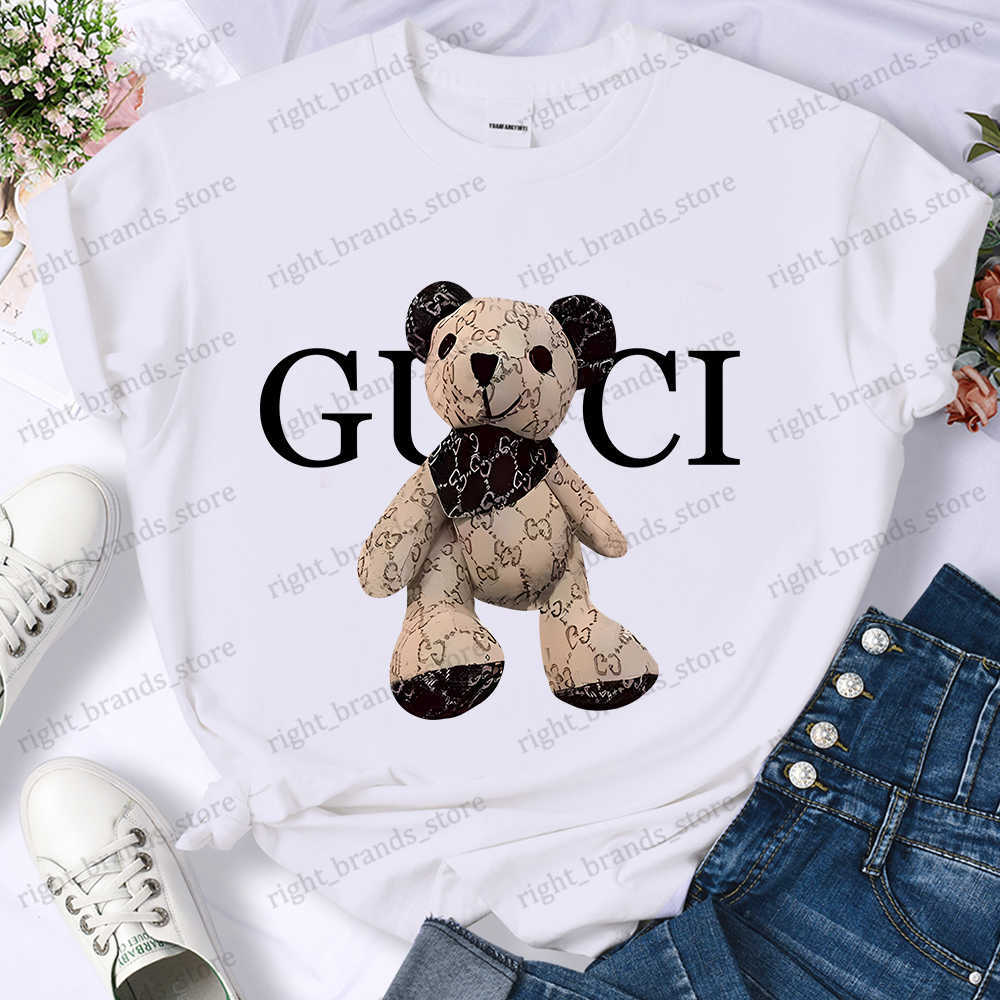 Women's T-Shirt 2023 New Luxury For Women's Sports High-Quality Summer T-shirt 100% Cotton Bear Printed Casual Oversized Shirt Free Shipping T230523, Yellow
Women's T-Shirt 2023 New Luxury For Women's Sports High-Quality Summer T-shirt 100% Cotton Bear Printed Casual Oversized Shirt Free Shipping T230523, Yellow