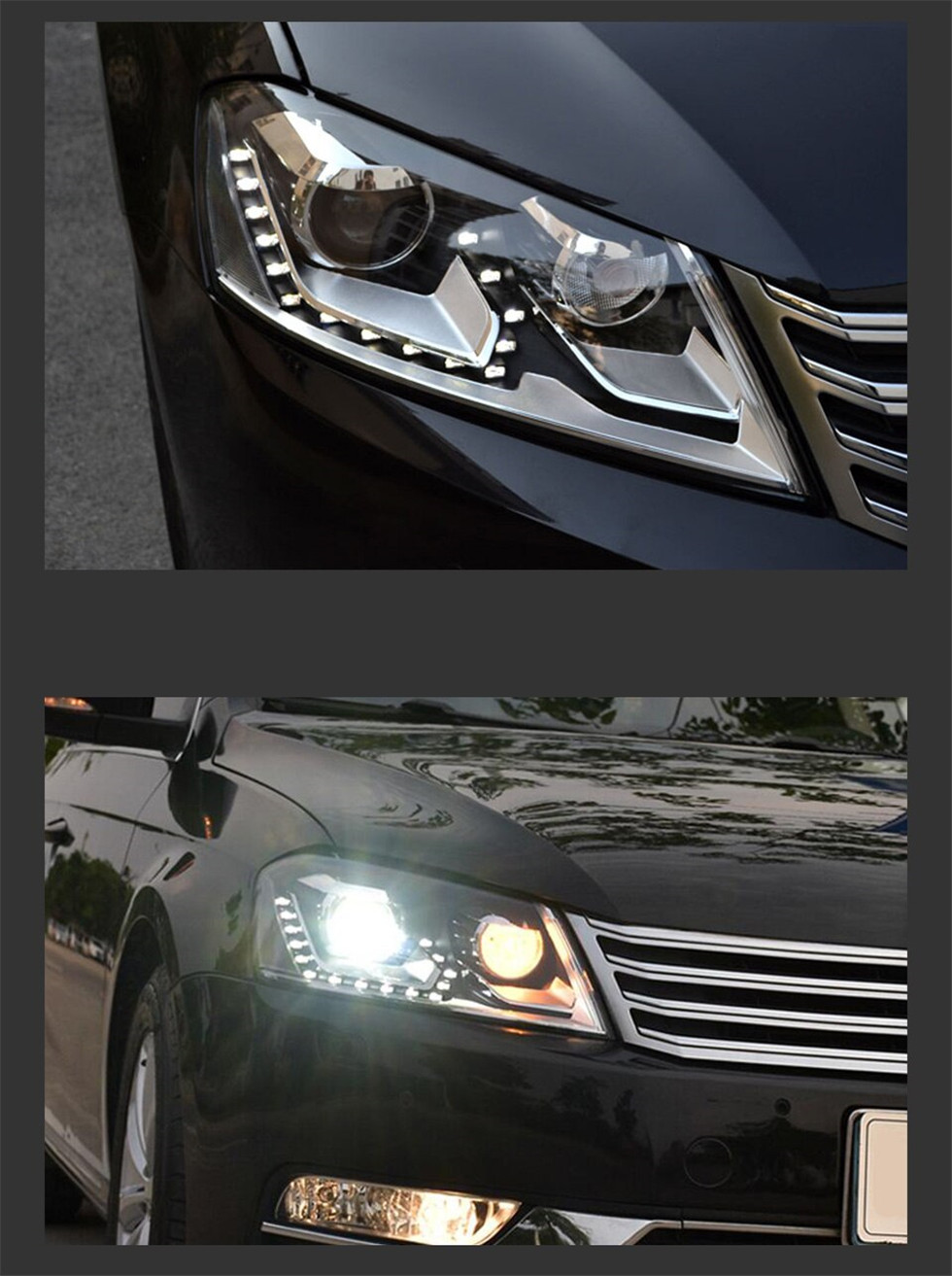 Car Head Lamp for VW Passat B7 20 12-20 16 Passat Europe LED DRL Hid Headlight Angel Eye Bi Xenon Beam Headlights