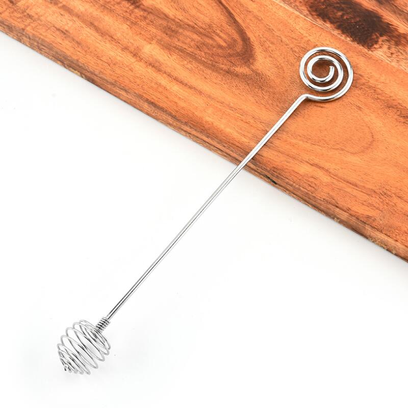 Stainless Steel Honey Dipper Stick, Drizzle Honey With Ease, Unique Spiral Shape Honey Stirrer, No More Mess