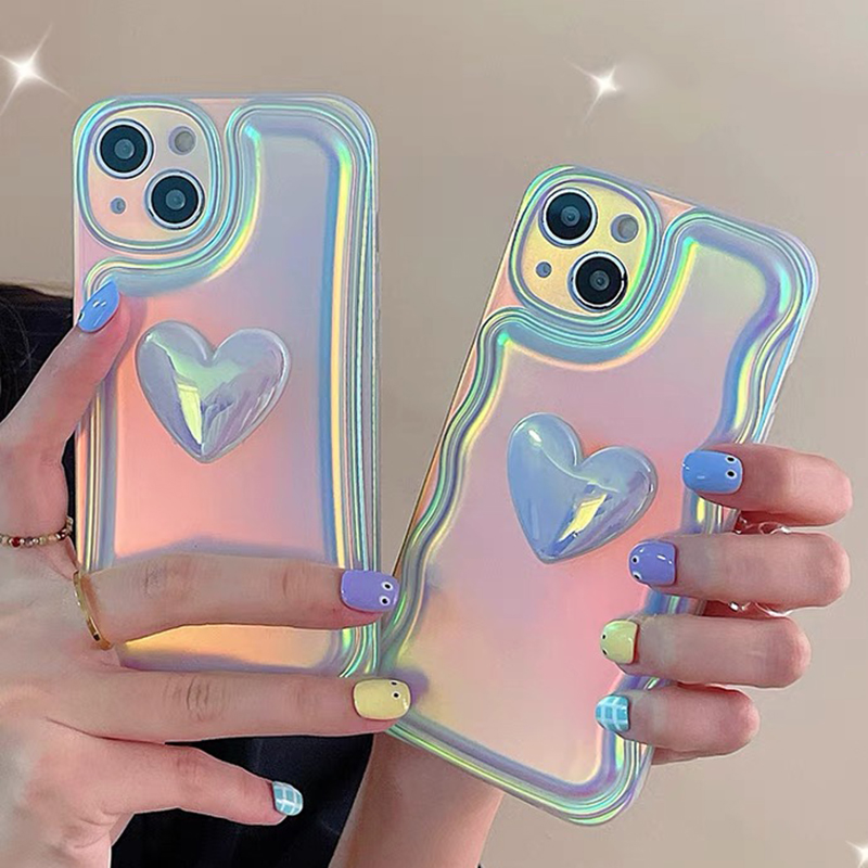 Laser Aurora Heart Wavy Case For iPhone 11 12 13 14 Pro Max XS Max XR X Holographic Rainbow Soft Air Pillow Shockproof Cover
Laser Aurora Heart Wavy Case For iPhone 11 12 13 14 Pro Max XS Max XR X Holographic Rainbow Soft Air Pillow Shockproof Cover