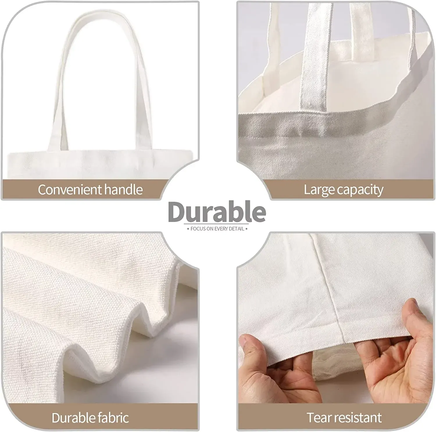 White Sublimation Tote Favor Blank Canvas Grocery Bags For Decorating And DIY Crafting DHL New G0523