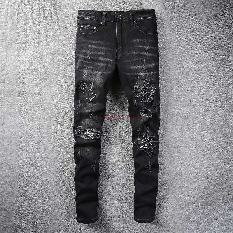Designer Clothing Amires Jeans Denim Pants 829 Fashion Brand Amies New High Street Black Letter Embroidery Wash Old Hole Slim Fit Slp Denim Pants Men Distressed Rippe
Designer Clothing Amires Jeans Denim Pants 829 Fashion Brand Amies New High Street Black Letter Embroidery Wash Old Hole Slim Fit Slp Denim Pants Men Distressed Rippe
