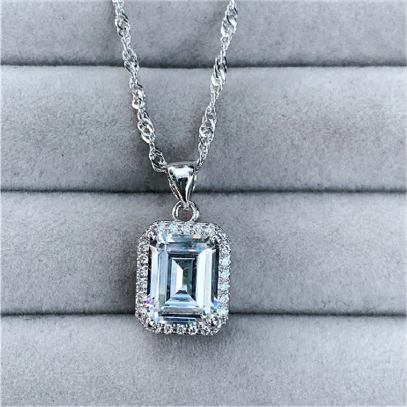 Vauable pendants 925 Sterling silver AAAAA zircon Statement Wedding Pendant necklace for Women Bridal Party Jewelry