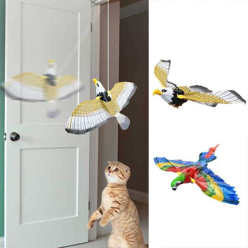 Chasing Joy: Realistic Electronic Eagles/Parrrots Kitty Toy with Motion Sensor