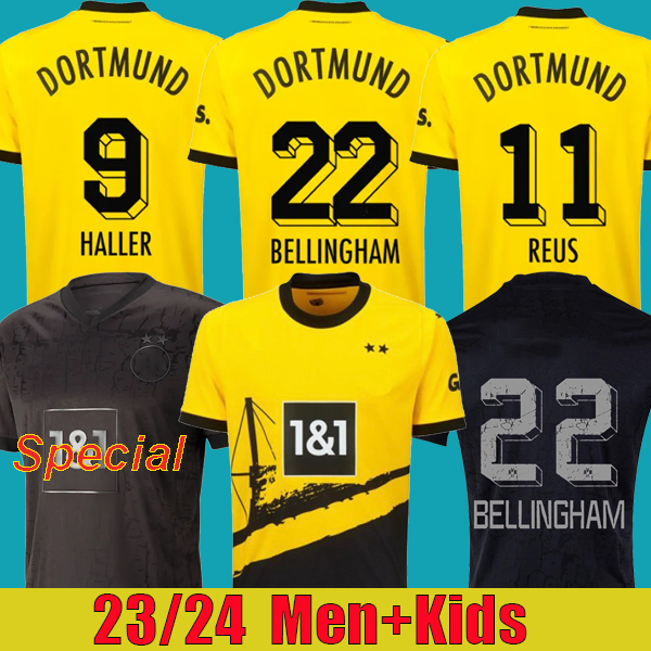 REUS soccer jerseys 23 24 HALLER 2023 2024 soccer football top shirt NEONGELB BELLINGHAM HUMMELS BRANDT DORTMUND hazard YEYNA men kids kit special all black, Away
REUS soccer jerseys 23 24 HALLER 2023 2024 soccer football top shirt NEONGELB BELLINGHAM HUMMELS BRANDT DORTMUND hazard YEYNA men kids kit special all black, Away