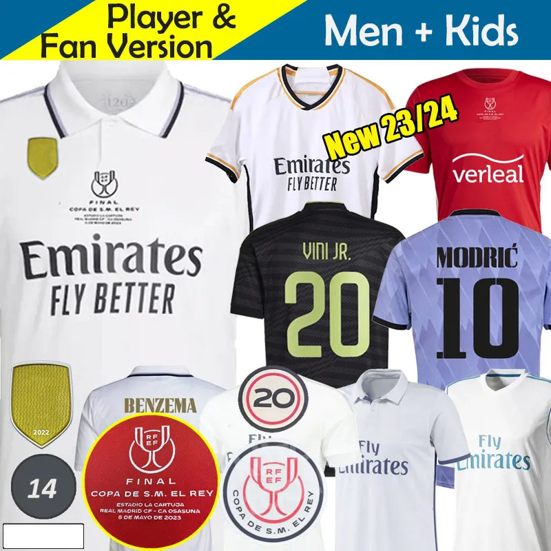 2023 BENZEMA Finals soccer jersey 22 23 24 football shirt VINI JR CAMAVINGA TCHOUAMENI REAL MADRIDS Copa del Rey ASENSIO MODRIC WHITE men kids 2023 football shirts
2023 BENZEMA Finals soccer jersey 22 23 24 football shirt VINI JR CAMAVINGA TCHOUAMENI REAL MADRIDS Copa del Rey ASENSIO MODRIC WHITE men kids 2023 football shirts