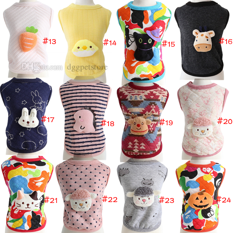 Warm Shirts for Dog Rabbit Cat Bunny Clothes with Lamb Unicorn Bear Pattern Cute Soft Cotton Sweater Comfortable Pet Costume Boy Girl Kitten Puppy XXS