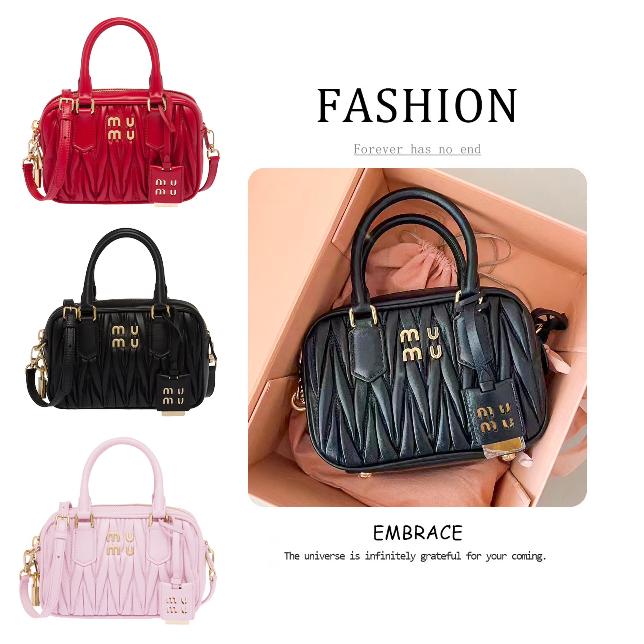 Fashion Womens Mens Designer Miui shoulder bag Miu Matelasse bowling handbags purses wallets crossbody square Genuine Leather tote saddle clutch wrinkle hand bags, Red
Fashion Womens Mens Designer Miui shoulder bag Miu Matelasse bowling handbags purses wallets crossbody square Genuine Leather tote saddle clutch wrinkle hand bags, Red