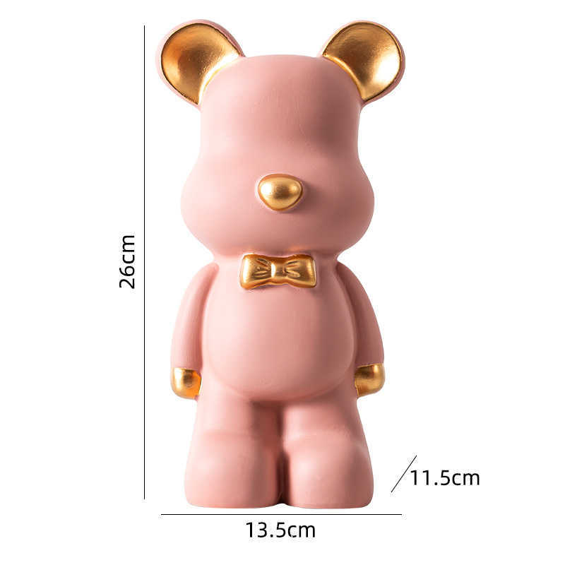 Decorative Objects Figurines 2023 Sculpture Violent Bear Statue Piggy Bank Money Boxes Ornament Desk Accessories Kids Toys Christmas Gift Home Decor G