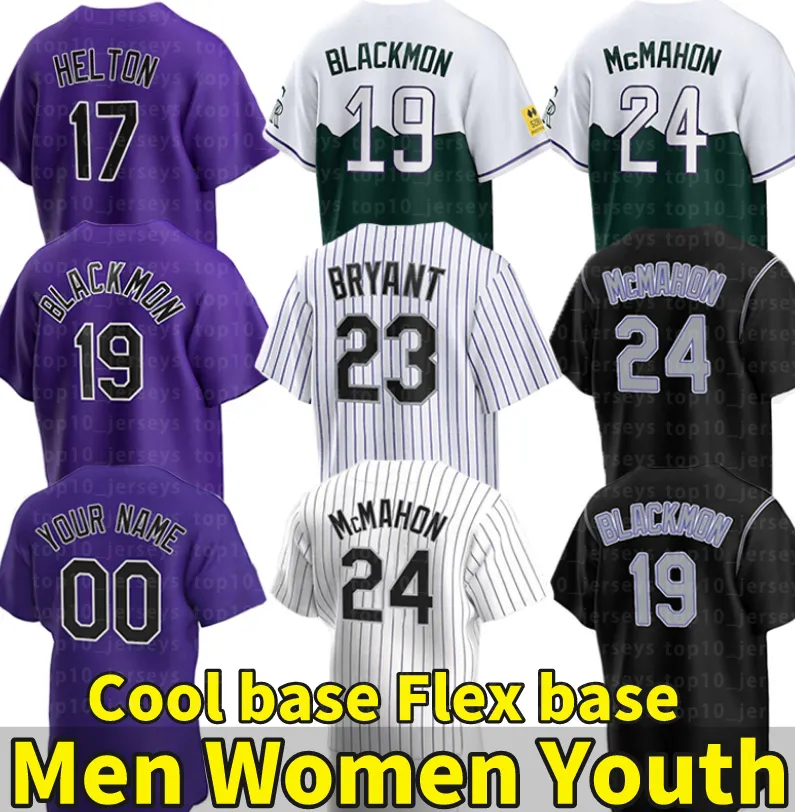 Custom Baseball Jerseys Rockies 23 Kris Bryant Charlie Blackmon C.J. Cron Ryan McMahon Todd Helton German Marquez Sean Bouchard Kyle Freeland Randal Grichuk Jersey