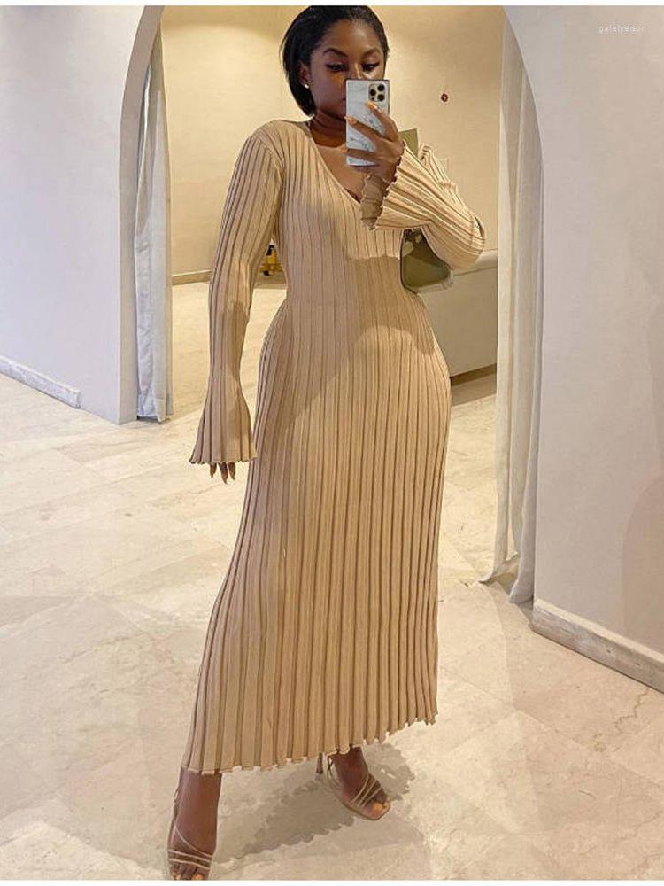 Casual Dresses Women Spring V-neck Knitted Dress 2023 Autumn Elegant Ribbed Long Sleeve Bodycon Ladies Fashion Streetwear, Black
Casual Dresses Women Spring V-neck Knitted Dress 2023 Autumn Elegant Ribbed Long Sleeve Bodycon Ladies Fashion Streetwear, Black