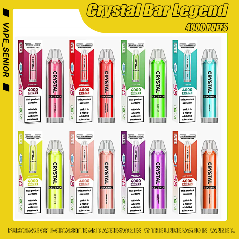 Original Crystal Bar Legend 4000 Disposable E cigarettes 2nic 1350mAh Battery Capacity 12ml With 4000 Puffs Extra Vape Pen 100% Quality Vapors Wholesale kit
Original Crystal Bar Legend 4000 Disposable E cigarettes 2nic 1350mAh Battery Capacity 12ml With 4000 Puffs Extra Vape Pen 100% Quality Vapors Wholesale kit