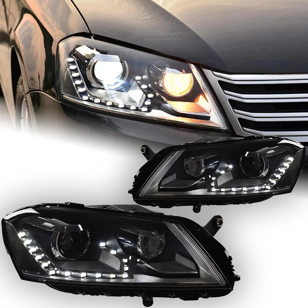 Car Head Lamp for VW Passat B7 20 12-20 16 Passat Europe LED DRL Hid Headlight Angel Eye Bi Xenon Beam Headlights