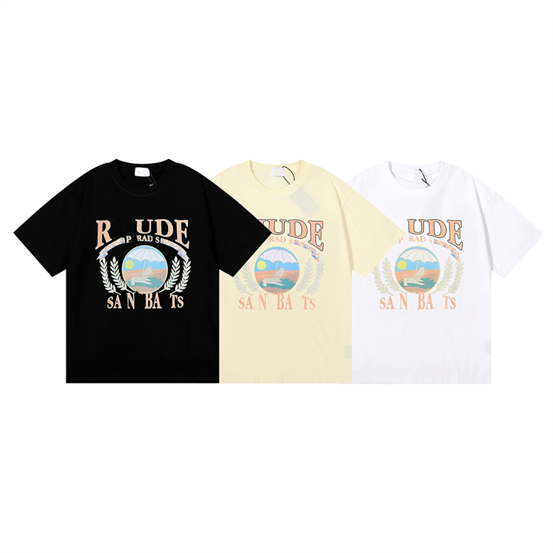 mens tshirt USA brand RHUDE TEE sunset beach letter logo print short sleeved shirt High quality pure cotton casual loose fitting unisex round neck top US size s-xl YY, Black
mens tshirt USA brand RHUDE TEE sunset beach letter logo print short sleeved shirt High quality pure cotton casual loose fitting unisex round neck top US size s-xl YY, Black