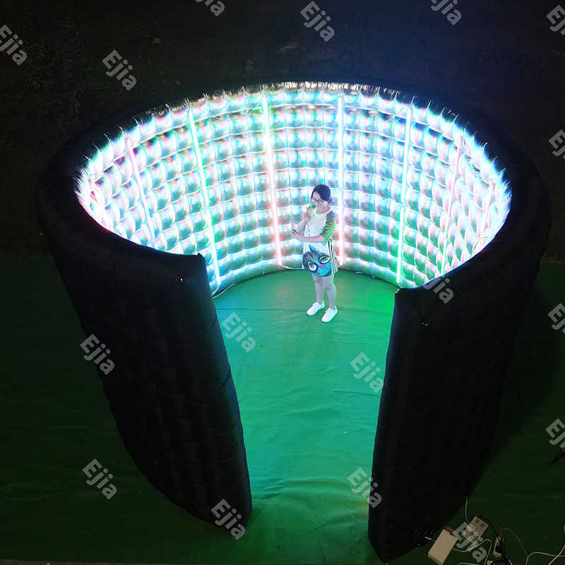 13ft Portable Led Photo Booth Backdrop Inflatable 360 Photo Booth Enclosure For Party Event Advertising 360 Photo Booth