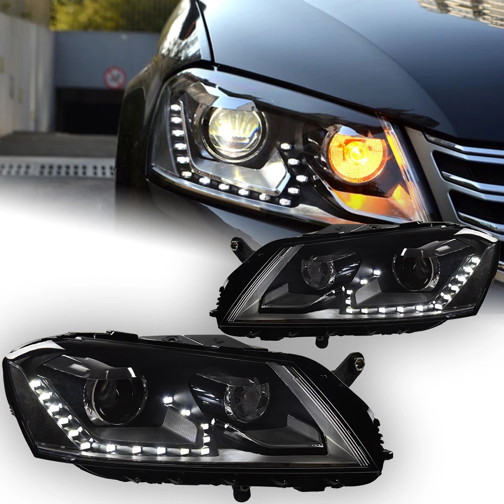 Car Head Lamp for VW Passat B7 20 12-20 16 Passat Europe LED DRL Hid Headlight Angel Eye Bi Xenon Beam Headlights