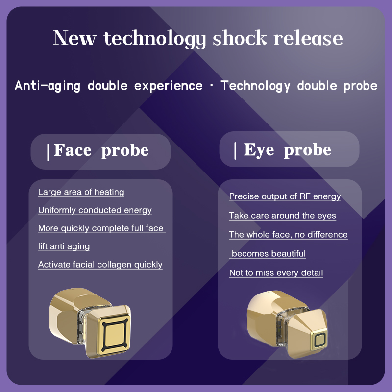 Black Gold mini hifu rf Thermagic Eye Bag Removal vibrating microcurrency anti aging Face Lifting portable skin treatment machine for home beauty sale