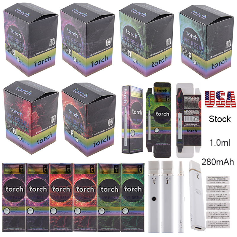 USA Stock Torch Bar Live Resign Diamonds 1G Disposable Vape Pens Empty Rechargeable 1ml Dab Pen 280mAh Battery Start Kits Type C Devive Pods Preheat Star Kits E Cigs
USA Stock Torch Bar Live Resign Diamonds 1G Disposable Vape Pens Empty Rechargeable 1ml Dab Pen 280mAh Battery Start Kits Type C Devive Pods Preheat Star Kits E Cigs