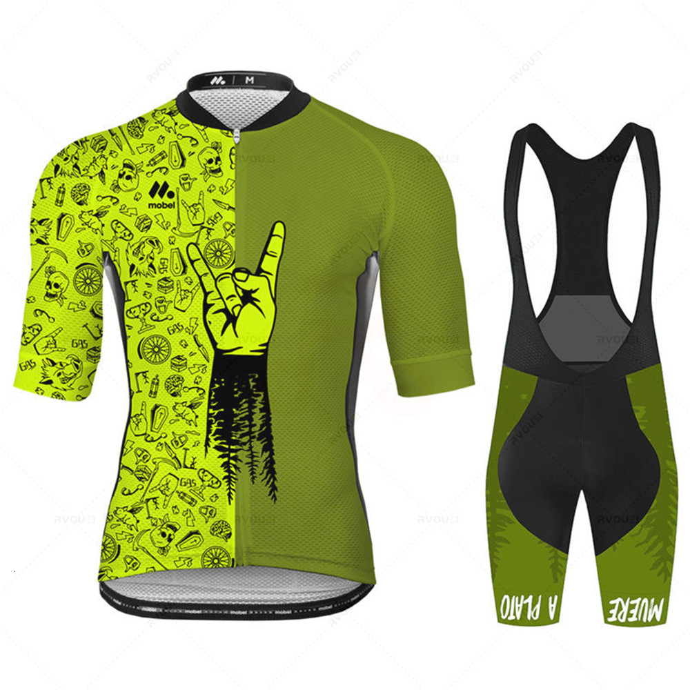 Cycling Jersey Sets Mens Clothing Short Sleeve Breathable Ropa Ciclismo Summer Set Bike Uniform Bicycle Kit Maillot Hombre 230522